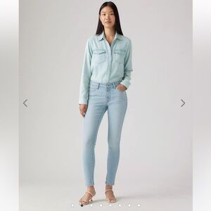 Levi's Women's 711 Light Blue Skinny Jeans